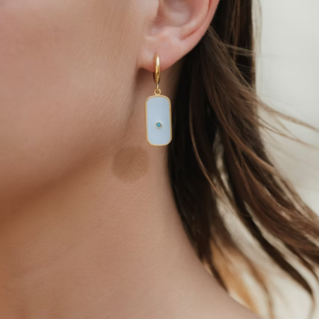 Milena White Earrings