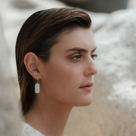 Milena White Earrings